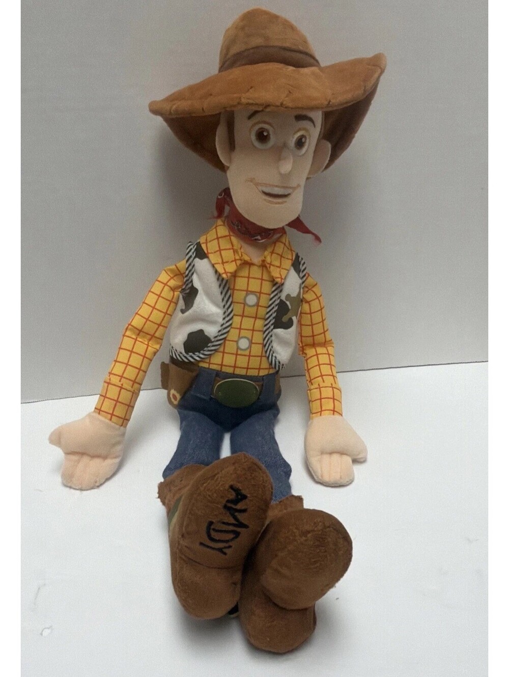 Disney Pixar Toy Story Sheriff Woody 18” Soft Plush Doll Cowboy Hat Vest Boots